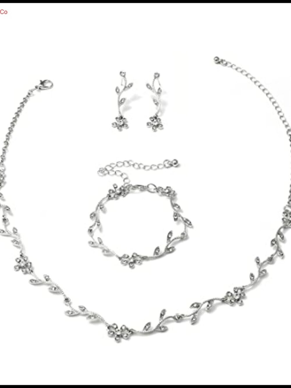 Crystal Necklace Earrings Bracelet Bridal Wedding Jewelry Set Rhinestone Choker